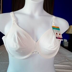 Vanity Fair 3476571 Bra 42C Radiant Collection Star White Back Smoothing NWT